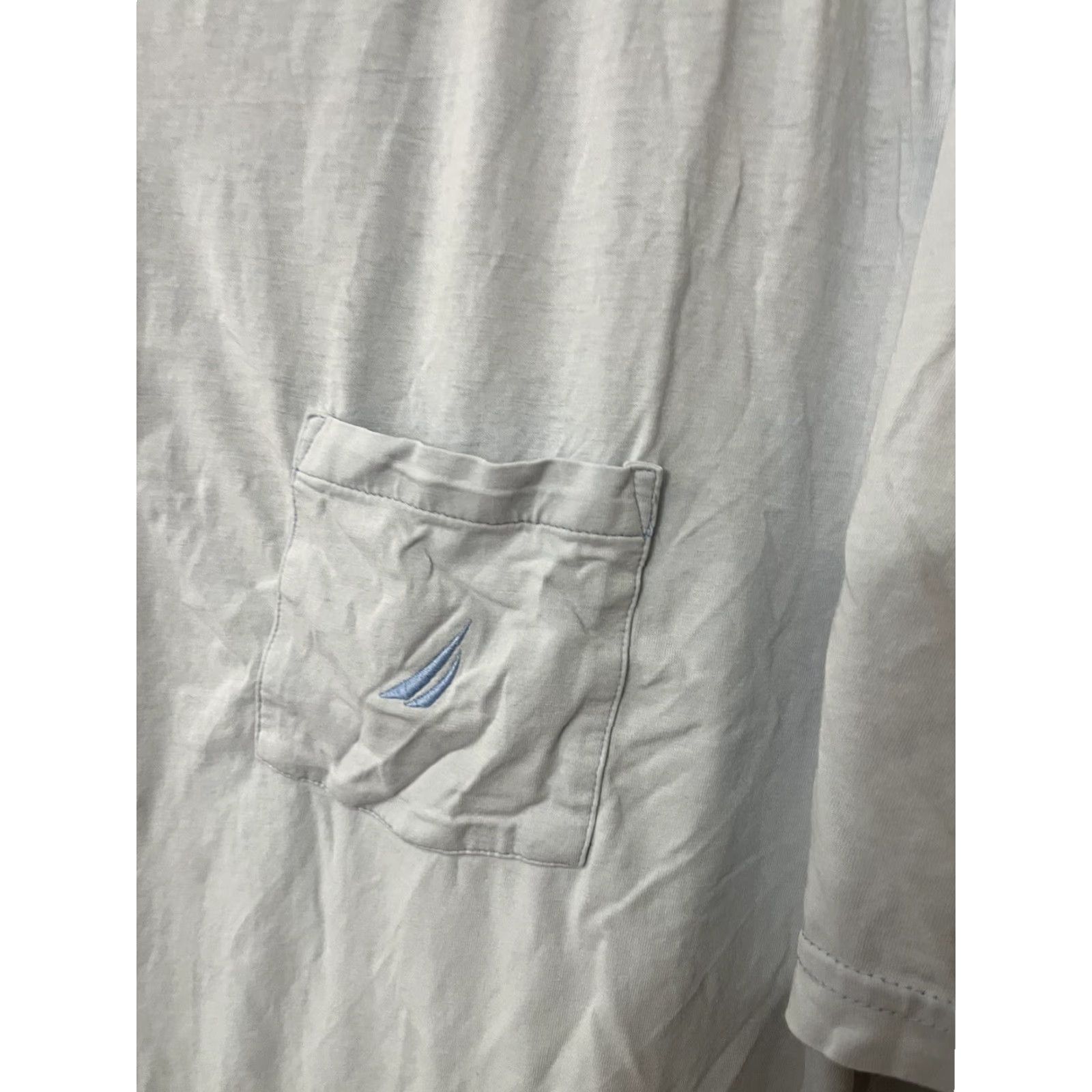 Nautica Nautica Performance Shirt Mens XL Blue Solid Crew Neck Short Sleeve Breathable Size US XL / EU 56 / 4 - 2 Thumbnail
