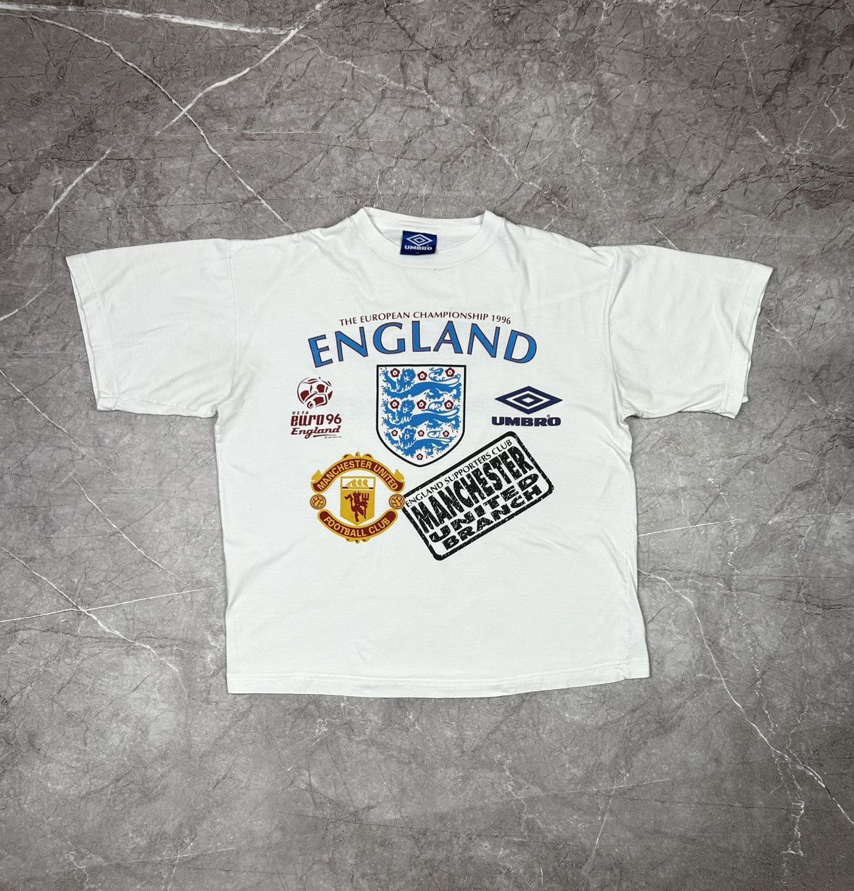 Umbro Vintage T-Shirt 90s Umbro England National Team Big Logo Size US XL / EU 56 / 4 - 3 Thumbnail