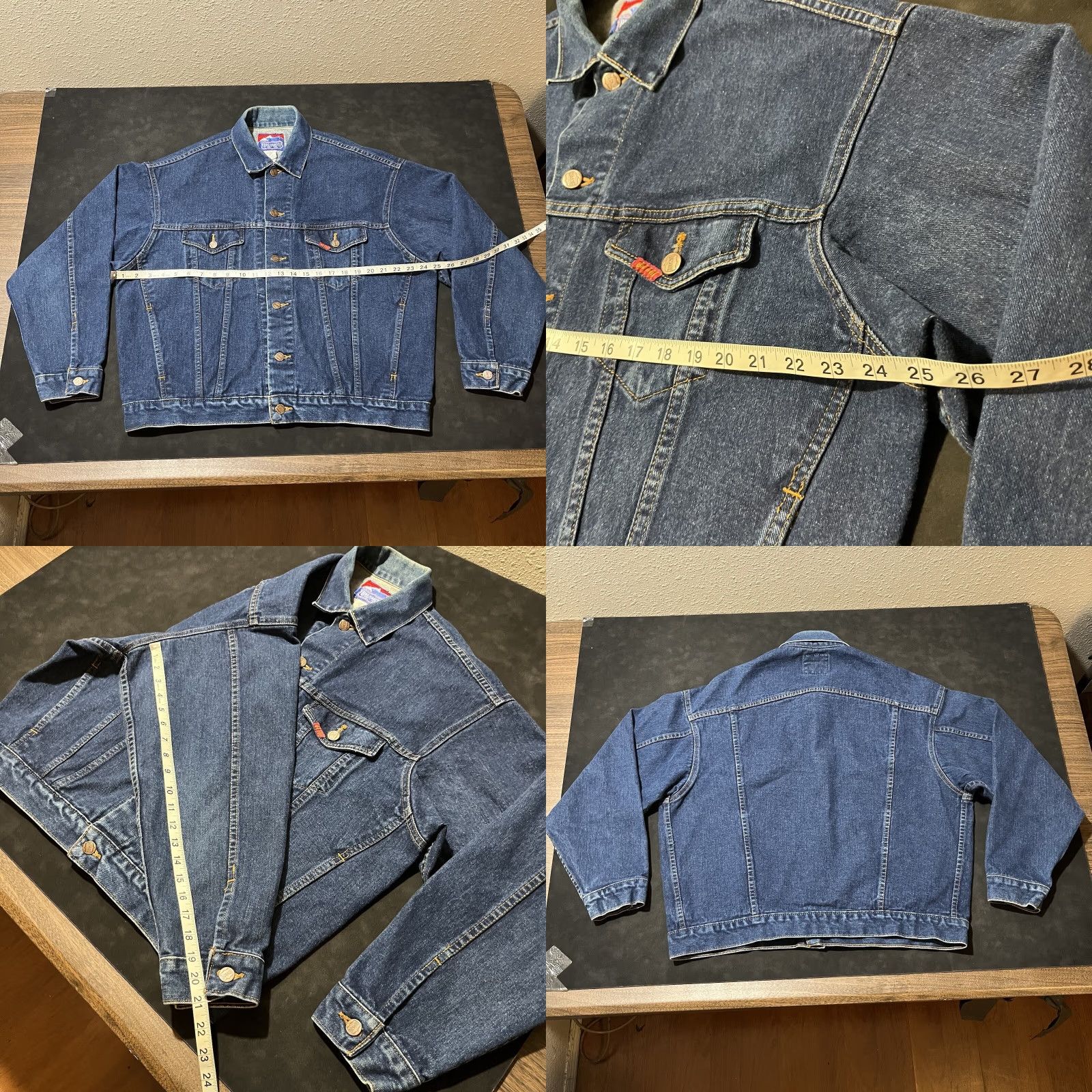 VINTAGE Big Smith Denim Jacket Chore Jacket XL Blue 1960s US Made Deadstock Workwear Mens