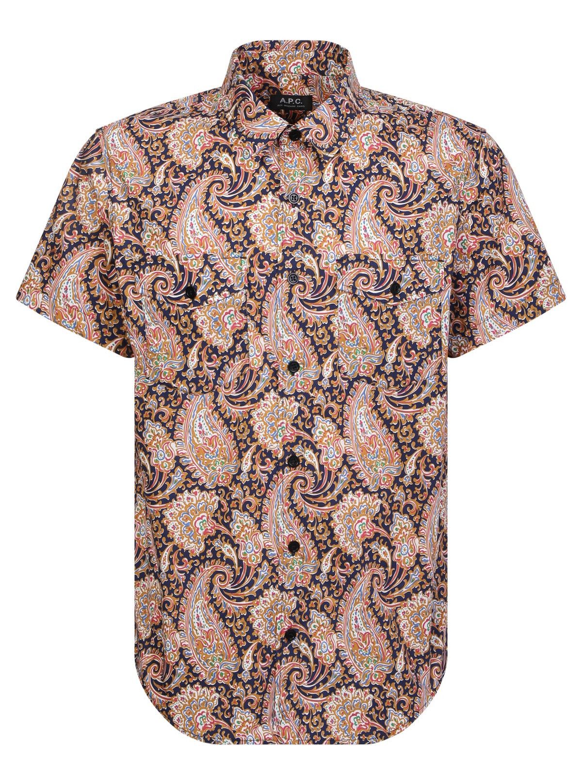 A.P.C. Chemisette Jim Orange shirt Size US S / EU 44-46 / 1 - 1 Thumbnail