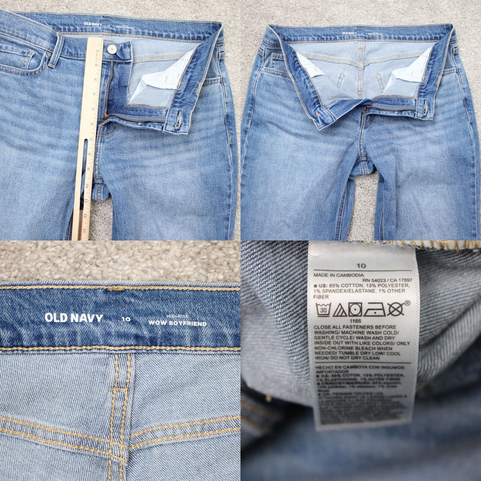 Old Navy Old Navy Jeans Women 10 Blue Mid-Rise WOW Boyfriend Denim (34x30) Size 10 Regular Stretch Jeans Womens Old Navy Boyfriend Blue Denim 5-Pocket Size 32" / US 10 / IT 46 - 8 Thumbnail