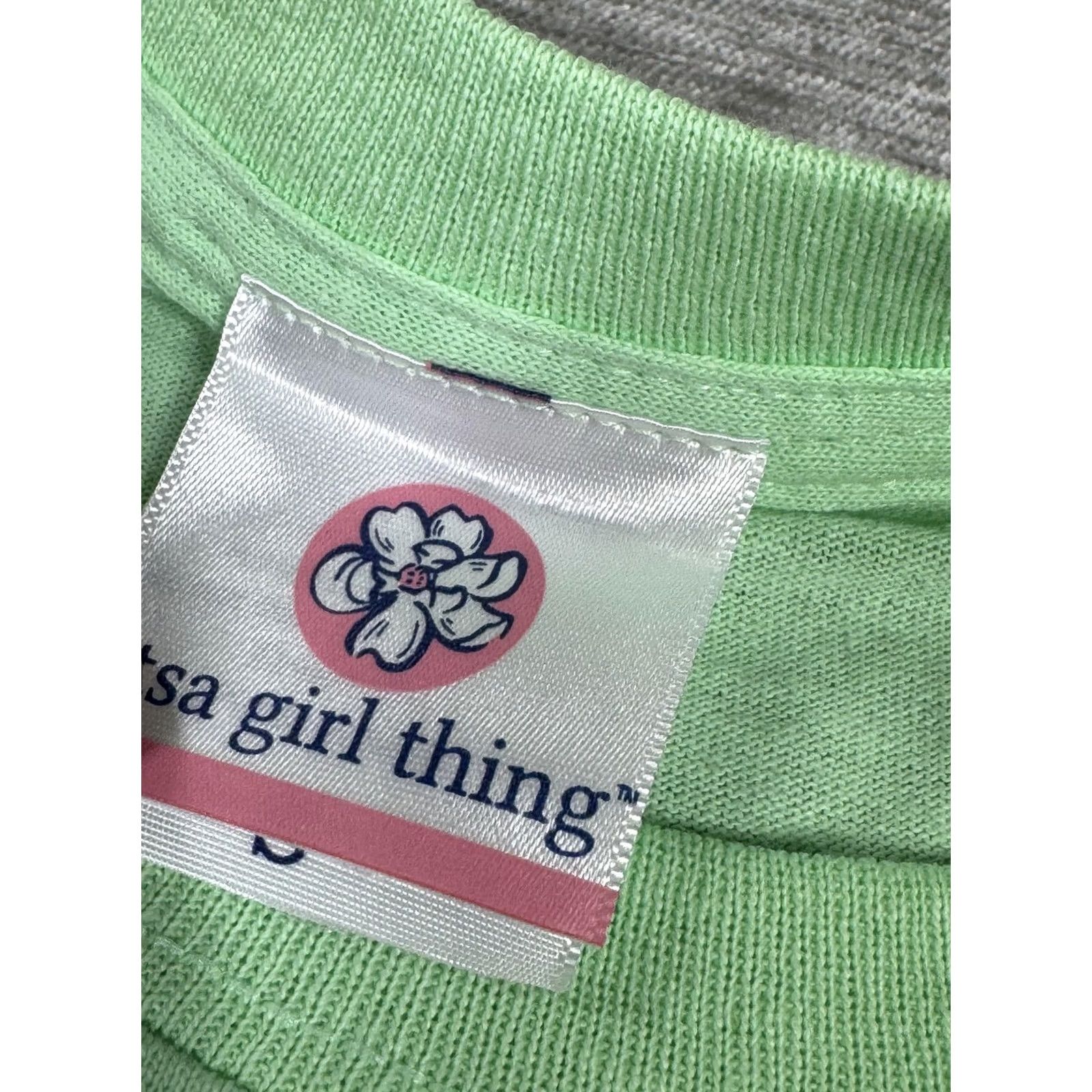 Vintage itsa Girl Thing Shirt Womens Small Green Texas Thing Graphic Tee Glitter Floral Size S / US 4 / IT 40 - 6 Thumbnail