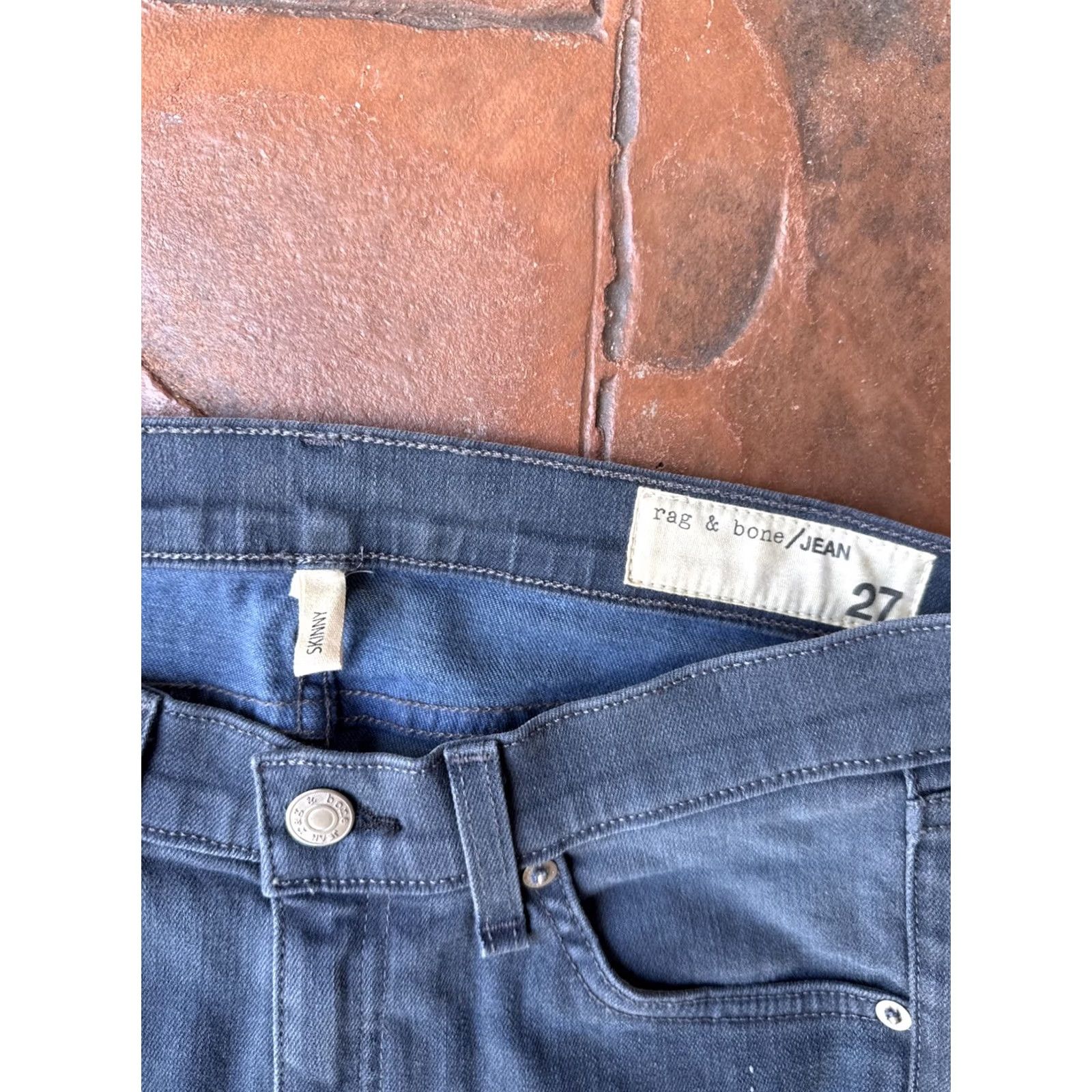 Rag & Bone Rag & Bone Skinny Jeans Women’s 27 Croxley Stretch Denim 5-Pocket City USA Slimming Jeans Gray Cotton Polyester Machine Washable Size 27" / US 4 / IT 40 - 2 Thumbnail