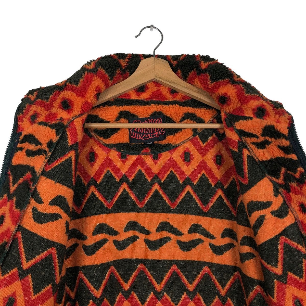 Japanese Brand 🔥90s Vintage Fleece Sweat Jacket Raton Laveur Tiger Striped Size US L / EU 52-54 / 3 - 10 Thumbnail