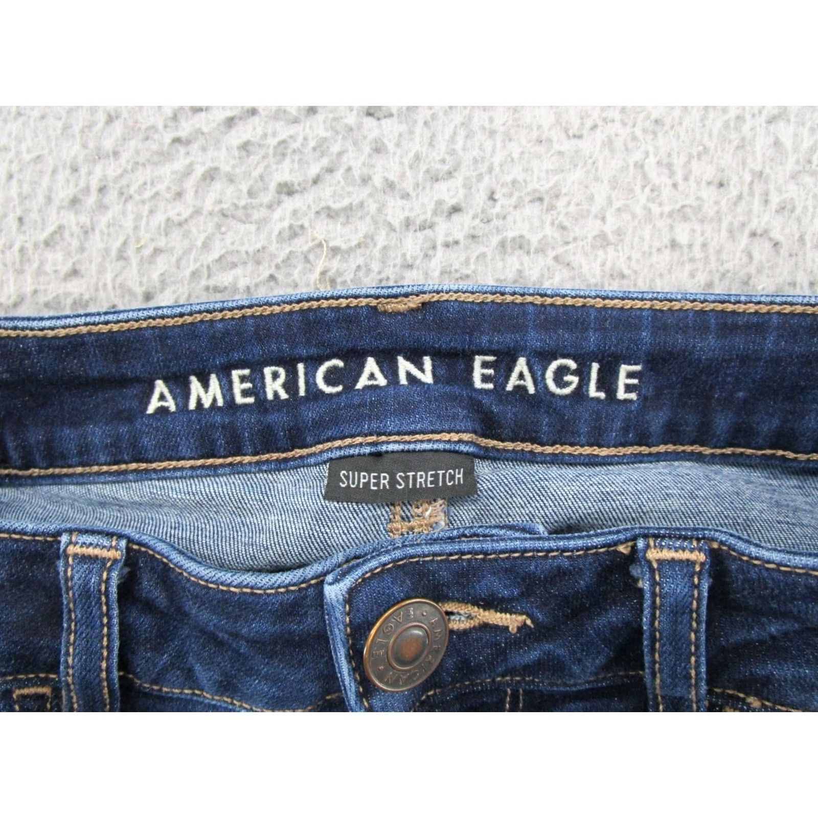 American Eagle Outfitters American Eagle Outfitters Jeans Dark Wash Skinny Stretch Jeggings Size 4 Blue Women Size 27" / US 4 / IT 40 - 4 Thumbnail