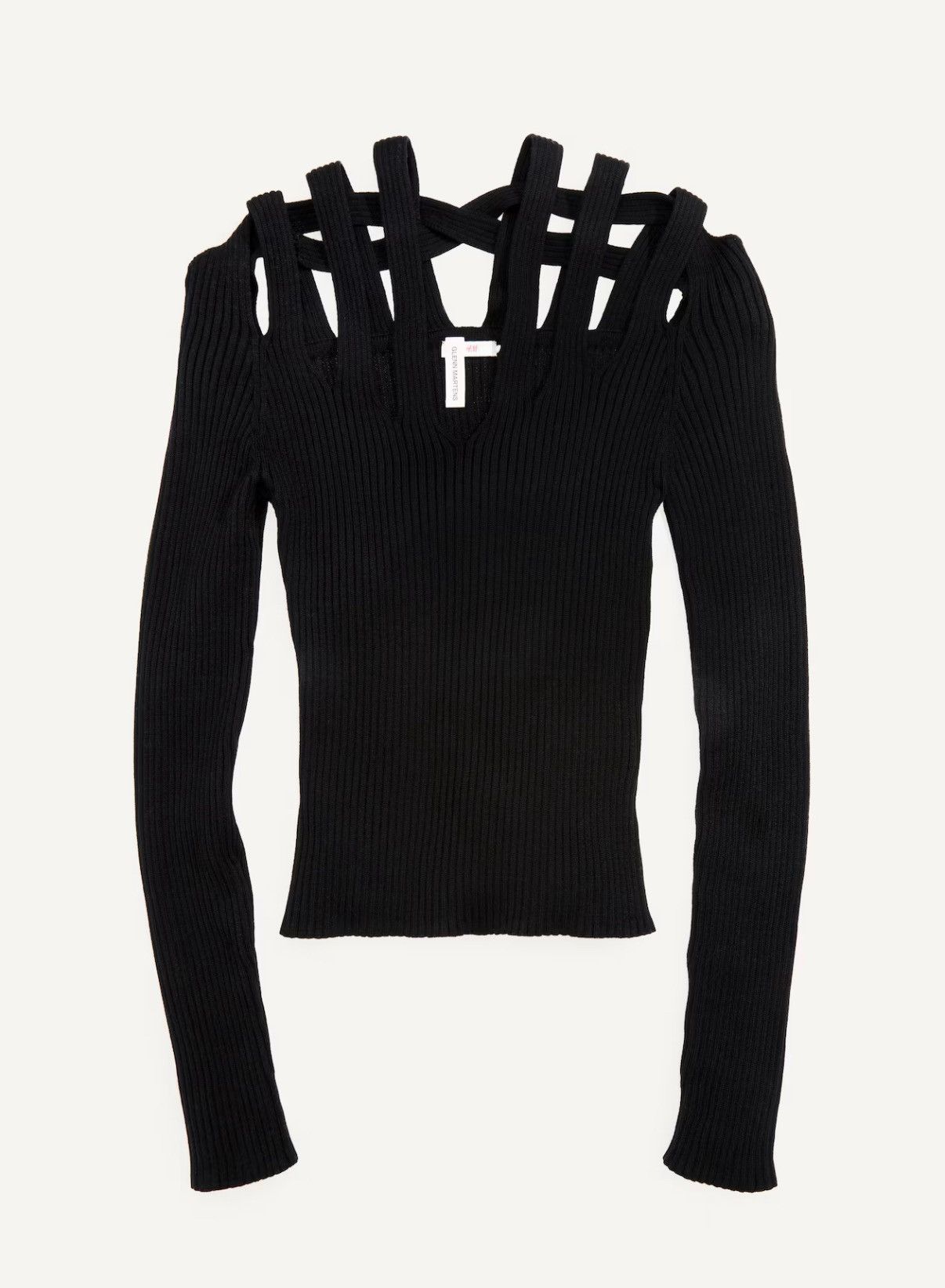 H&M Glenn Martens x H&M Rib-knit Cutout Top Size M / US 6-8 / IT 42-44 - 1 Thumbnail