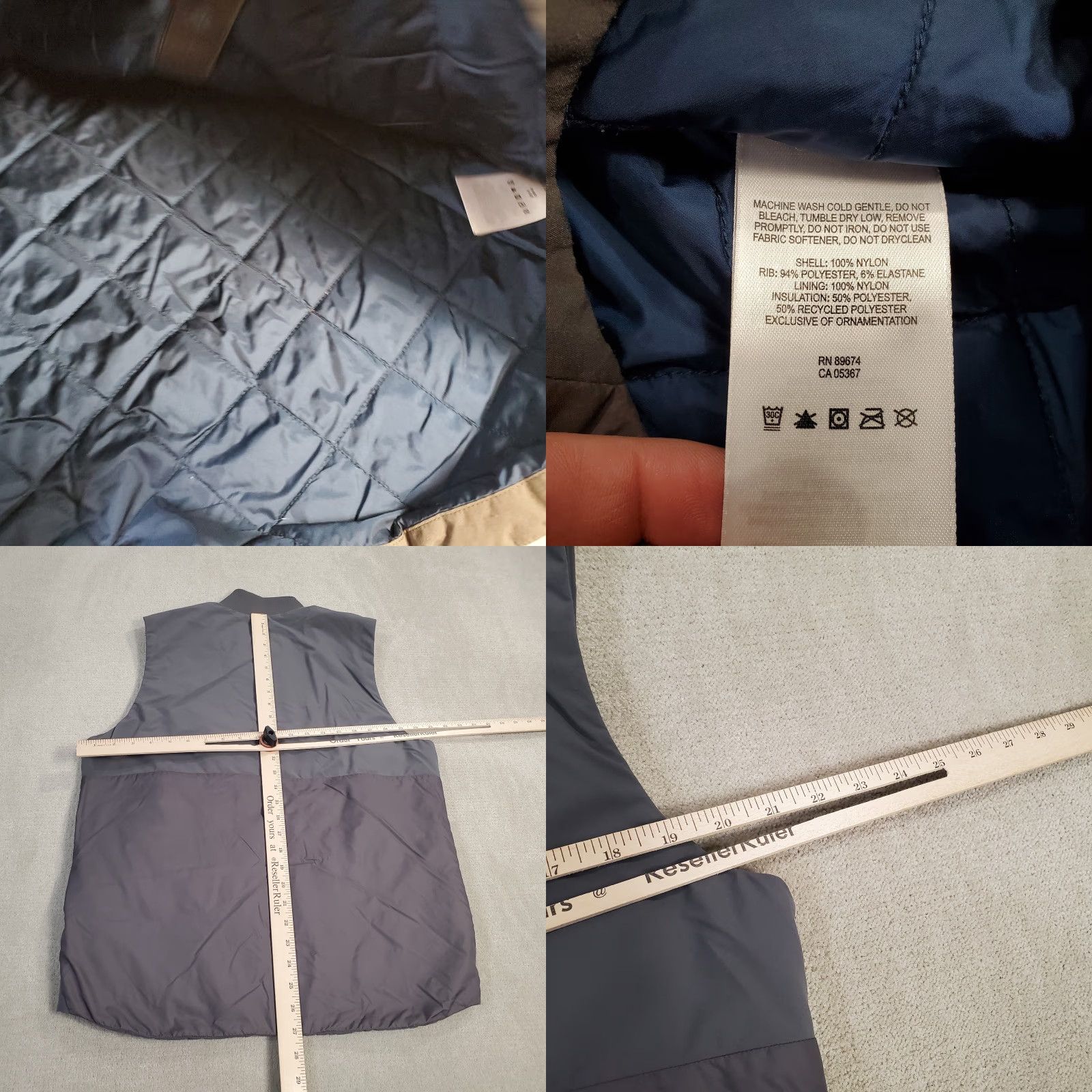 Mountain Hardwear VINTAGE Mountain Hardwear Vest Mens M Gray Jacket Puffer Quilt Lined Snap Size US M / EU 48-50 / 2 - 8 Thumbnail