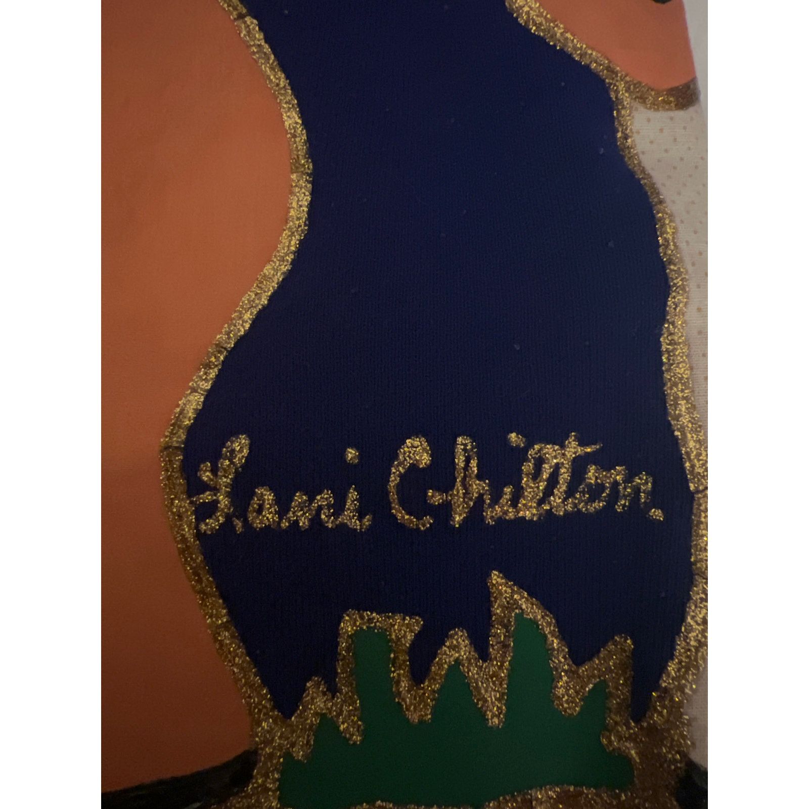 Fruit Of The Loom Lani Chilton Womens Custom HandPainted Reindeer Sweatshirt L Size L / US 10 / IT 46 - 10 Thumbnail