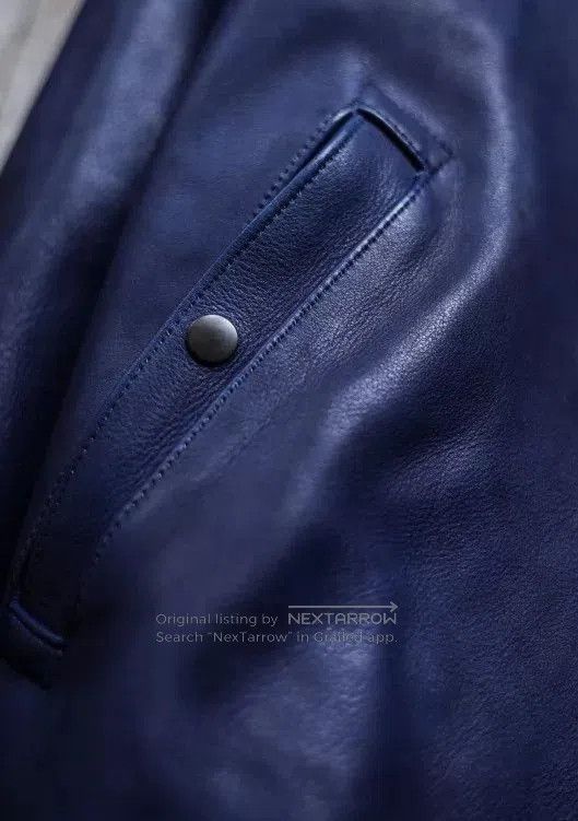 EXEMPLAIRE OUTIL VESTE GOUDON Indigo Leather Jacket. Size US L / EU 52-54 / 3 - 5 Thumbnail