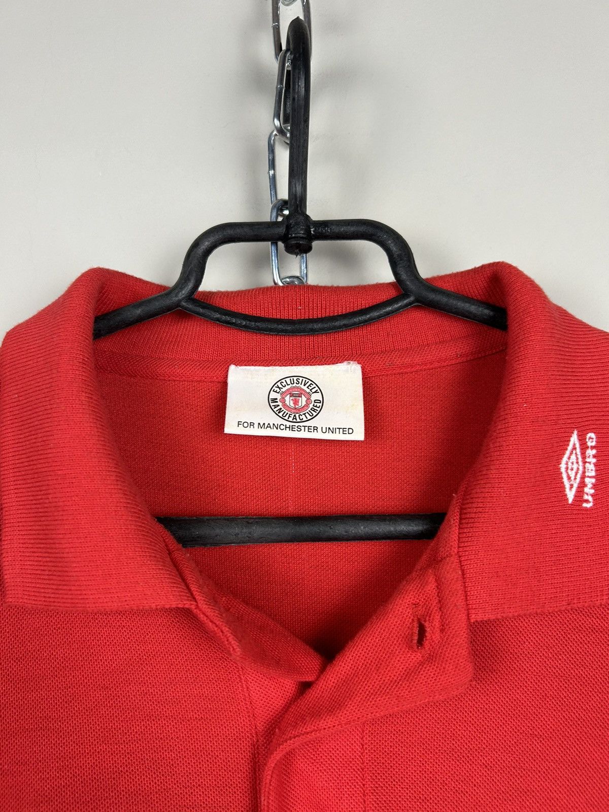 Vintage Vintage 90s Umbro Manchester United Jersey Cotton Polo Shirt Size US XL / EU 56 / 4 - 2 Thumbnail