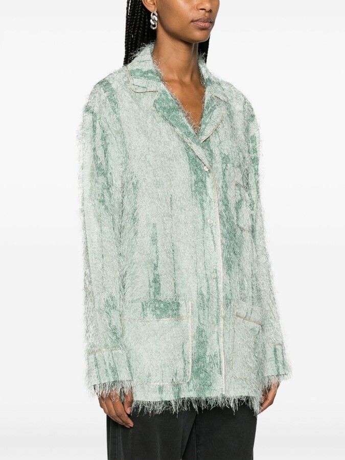 Amiri o1y0425 Patterned Shirt in Green Size M / US 6-8 / IT 42-44 - 3 Thumbnail