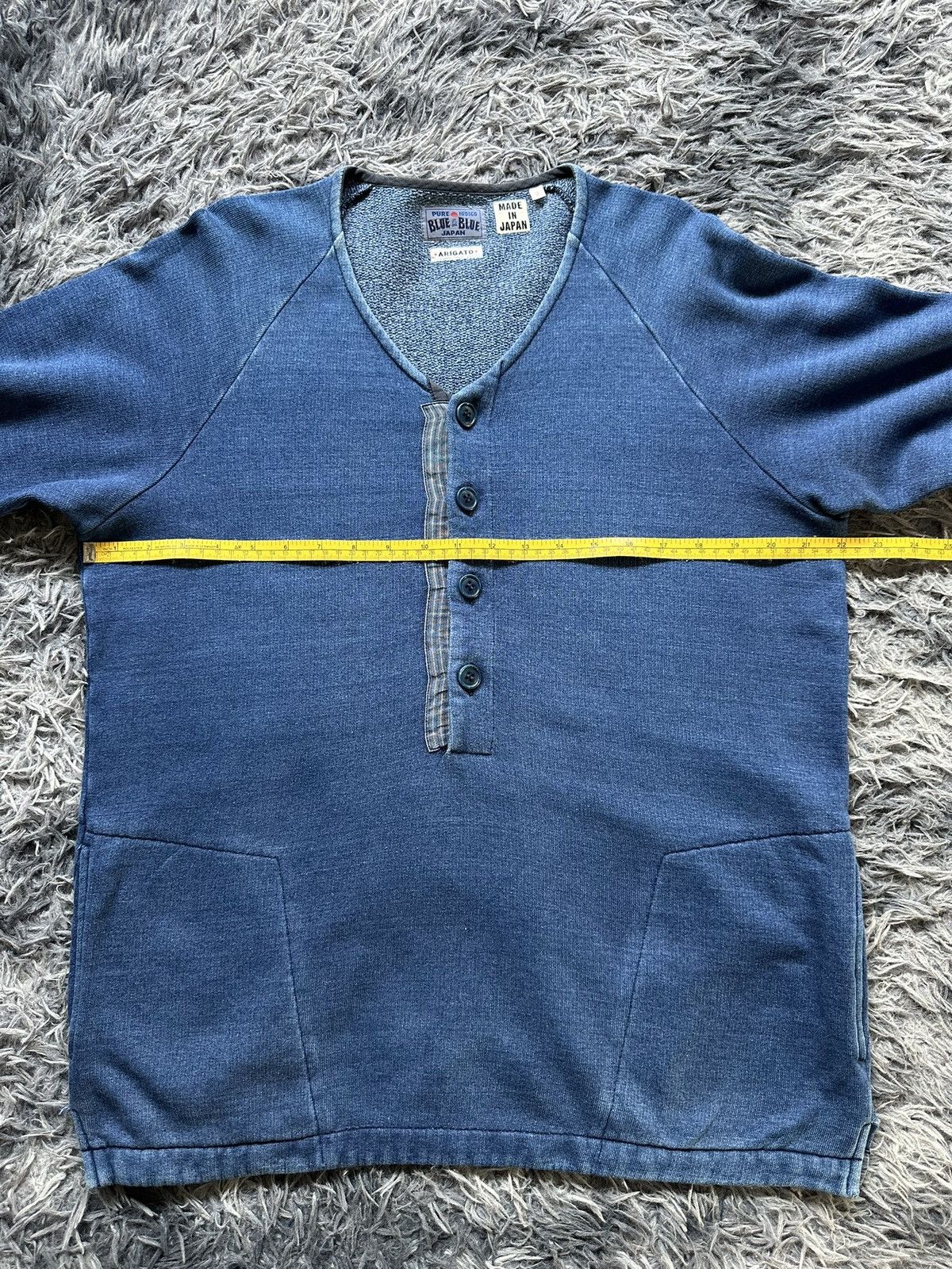 Blue Blue Japan 2000's BLUE BLUE Arigato indigo dyed sweater Size US L / EU 52-54 / 3 - 17 Thumbnail
