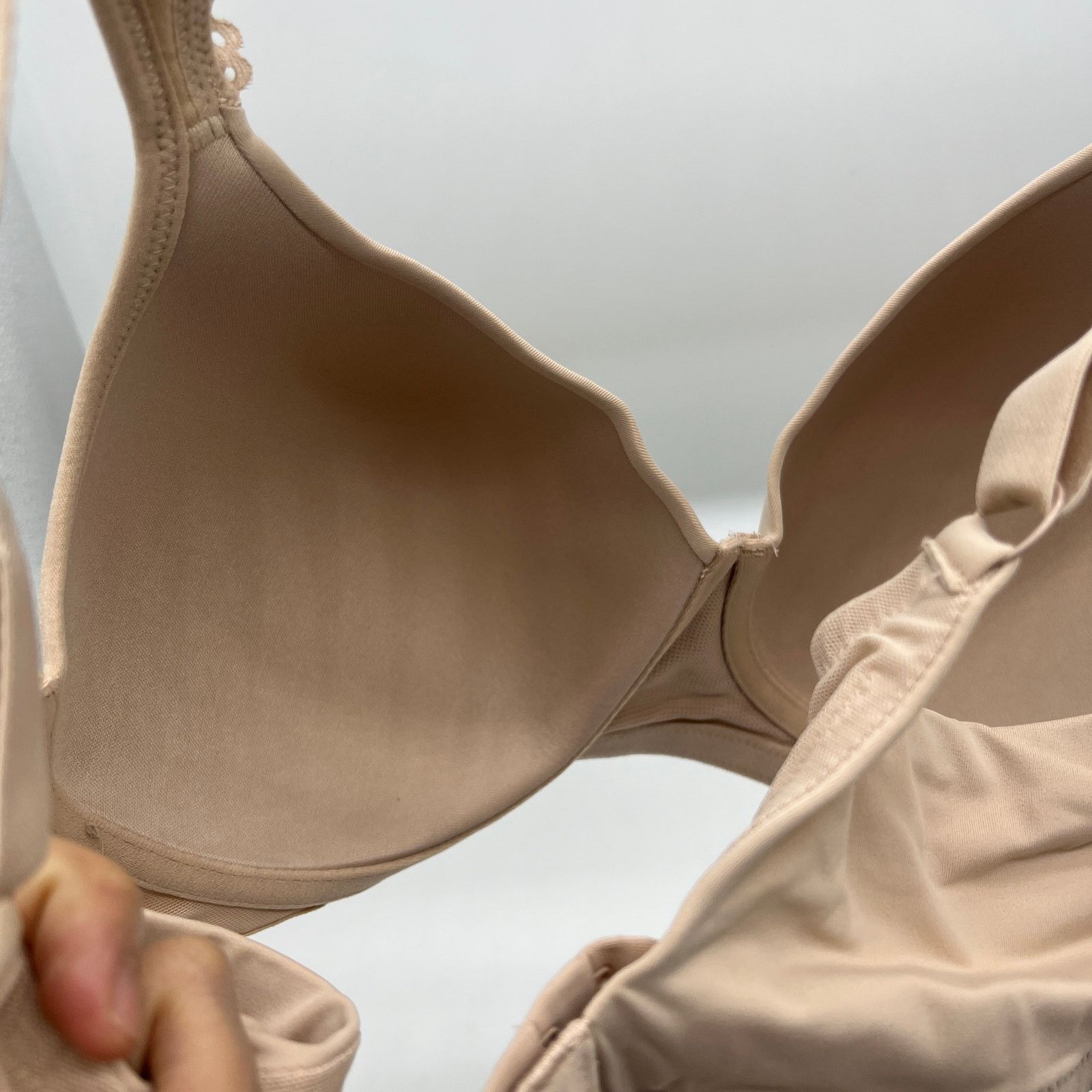 Other Breezies Luxe Lace Wirefree T-Shirt Bra Sunbeige, 38 D Size XS / US 0-2 / IT 36-38 - 6 Thumbnail