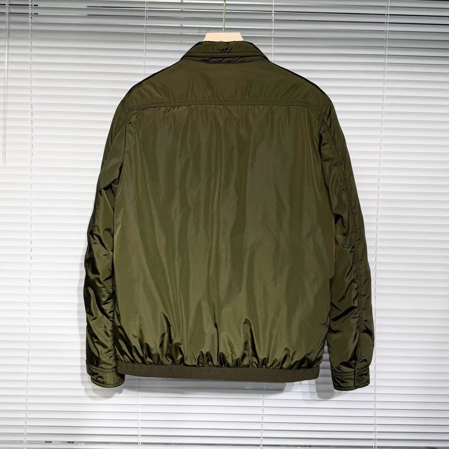 Moncler Moncler 3 Green Lightweight Down Jacket Logo Snap Collar Size US L / EU 52-54 / 3 - 2 Thumbnail