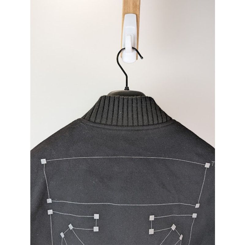 Off-White o1rshd1 Virgil Abloh Arrows Varsity Jacket in Black / White Size US M / EU 48-50 / 2 - 18 Thumbnail