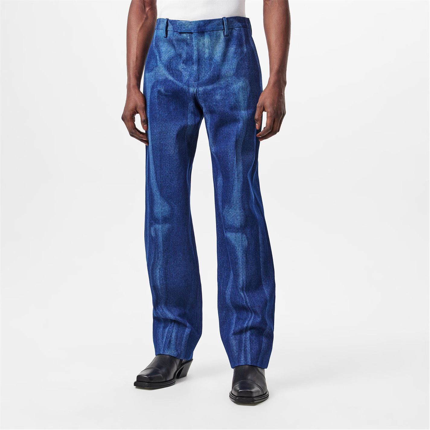 Off-White o1g2r1mq0326 Body Scan Denim Pant Skeleton Graphic Jeans Size US 32 / EU 48 - 4 Thumbnail