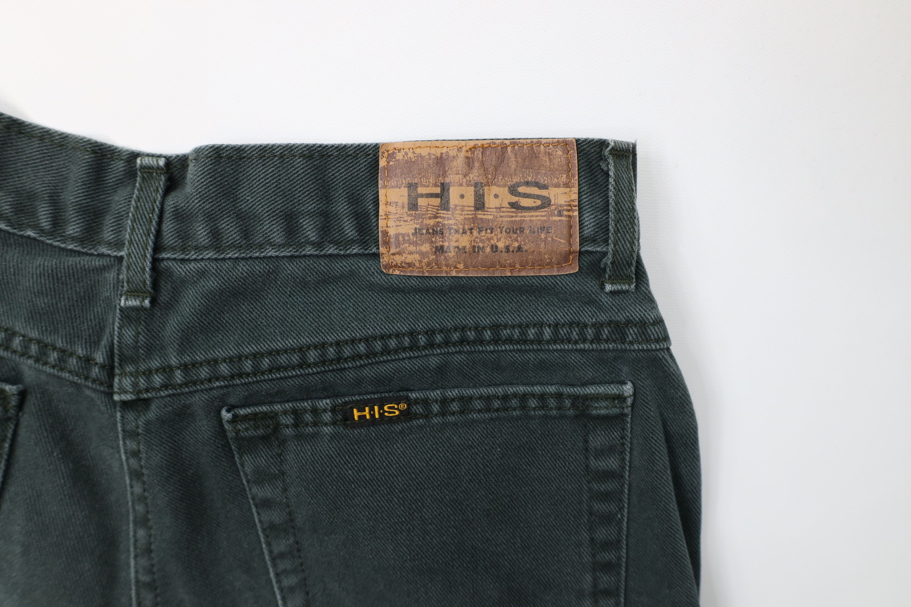 Vintage Vintage 90s Streetwear Straight Leg Denim Jeans Green USA Size US 30 / EU 46 - 14 Thumbnail