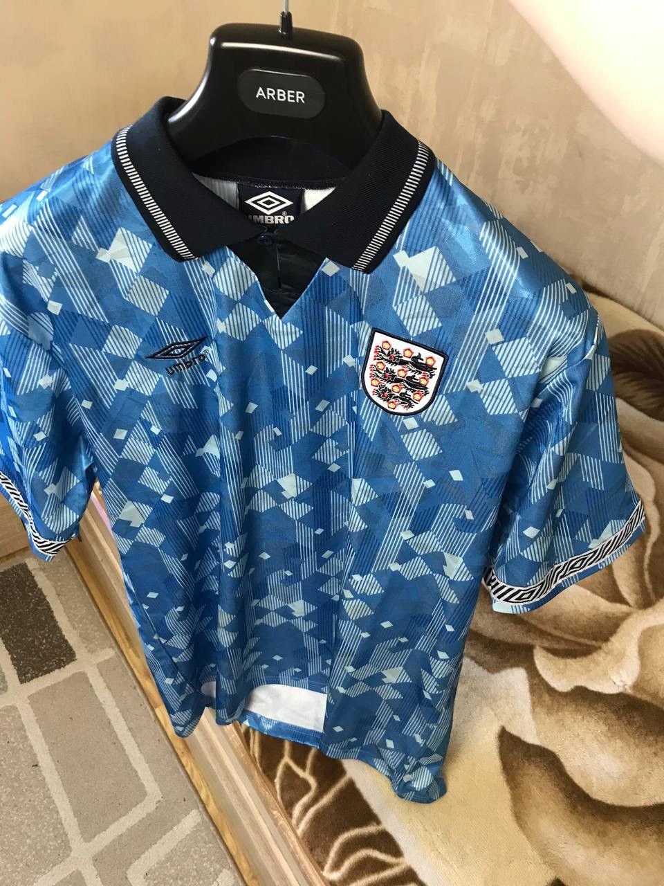 Umbro 🔥 90s Umbro England Vintage Jersey Shirt Soccer Size US XL / EU 56 / 4 - 6 Thumbnail