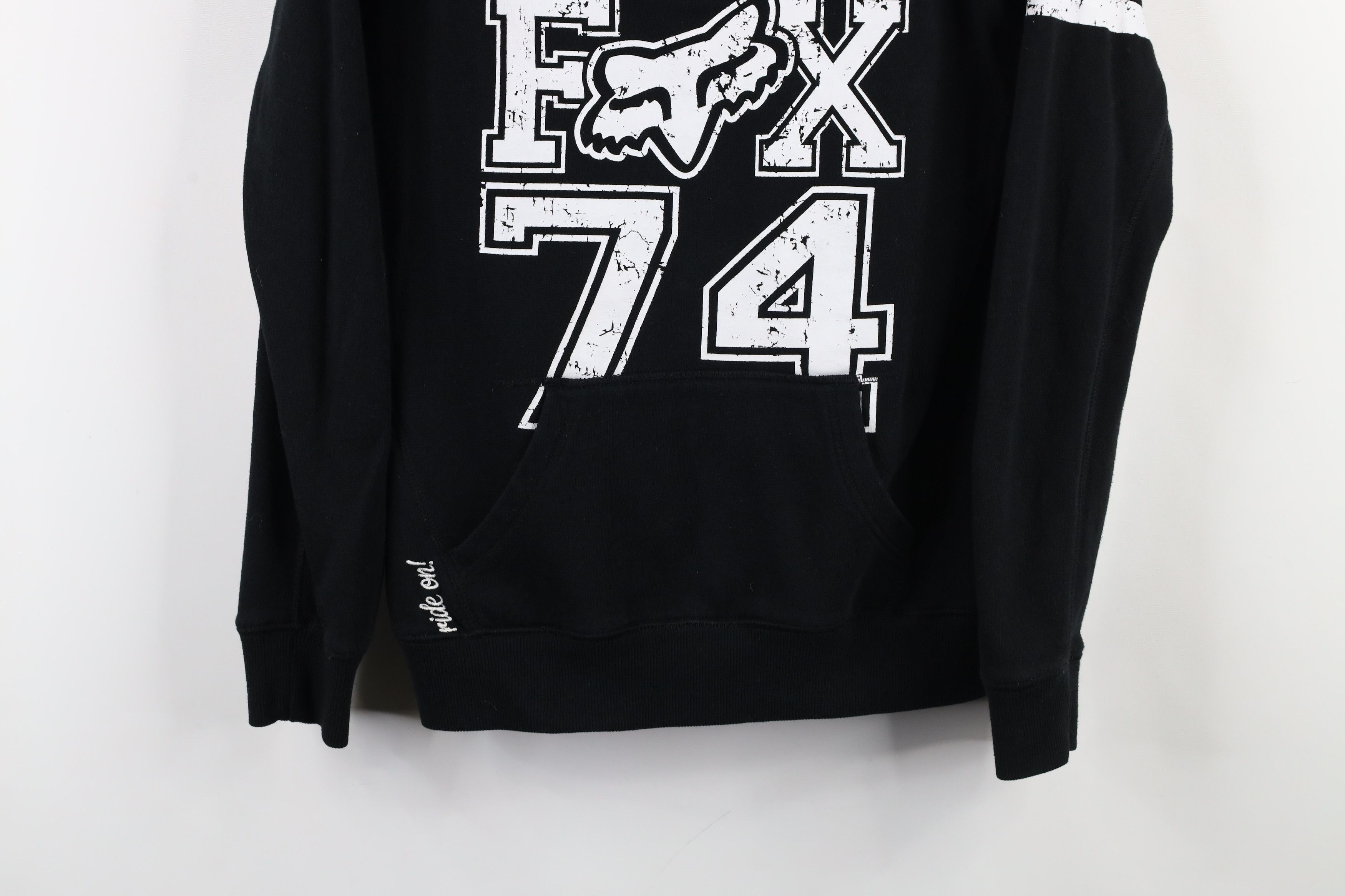 Fox Racing × Vintage Vintage Fox Racing Spell Out Big Logo Scoop Neck Sweatshirt Size S / US 4 / IT 40 - 3 Thumbnail