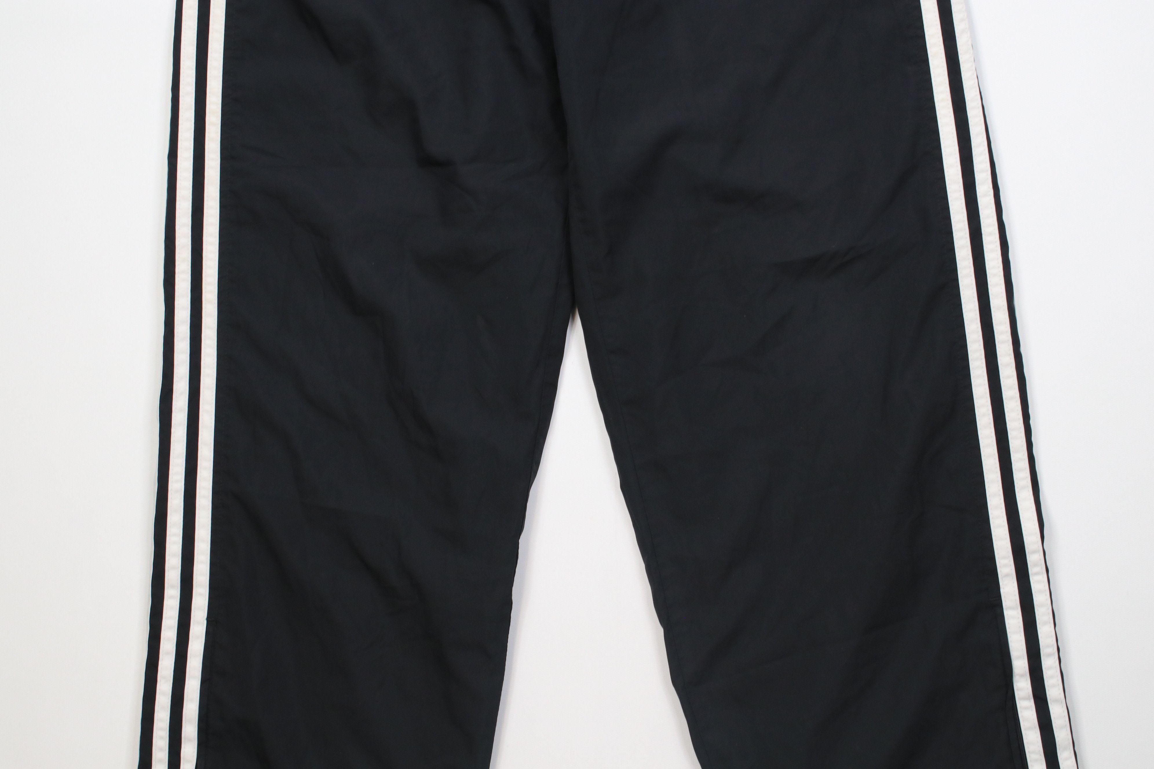 Adidas Vintage Y2K 2005 Adidas Wide Leg Windbreaker Pants Black Size US 36 / EU 52 - 3 Thumbnail