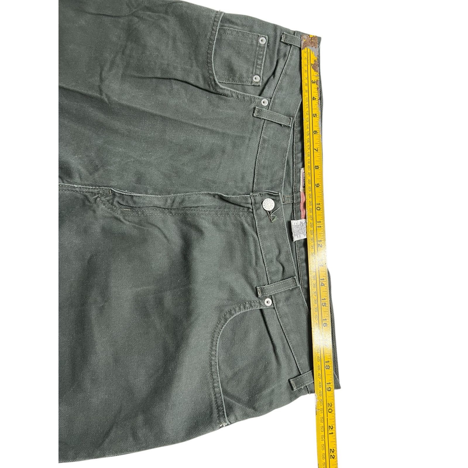 Faded Glory Vintage 80s Faded Glory Pants Green Denim 40x30 (38x29) Size US 40 / EU 56 - 8 Thumbnail