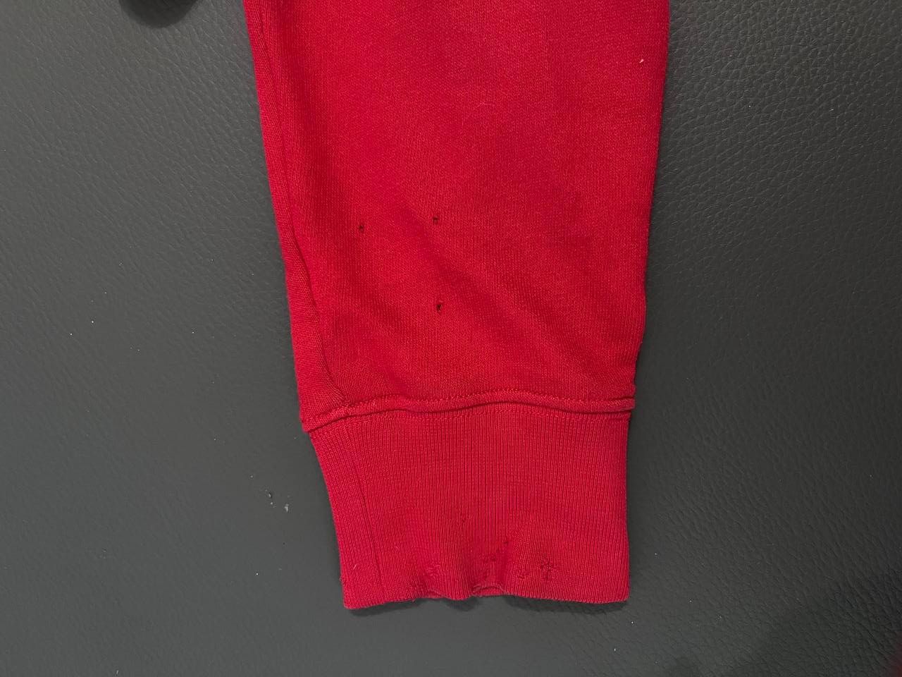 Designer × Sandro Sandro - Flocked Loopback Cotton-Jersey Hoodie - Red Size US S / EU 44-46 / 1 - 5 Thumbnail
