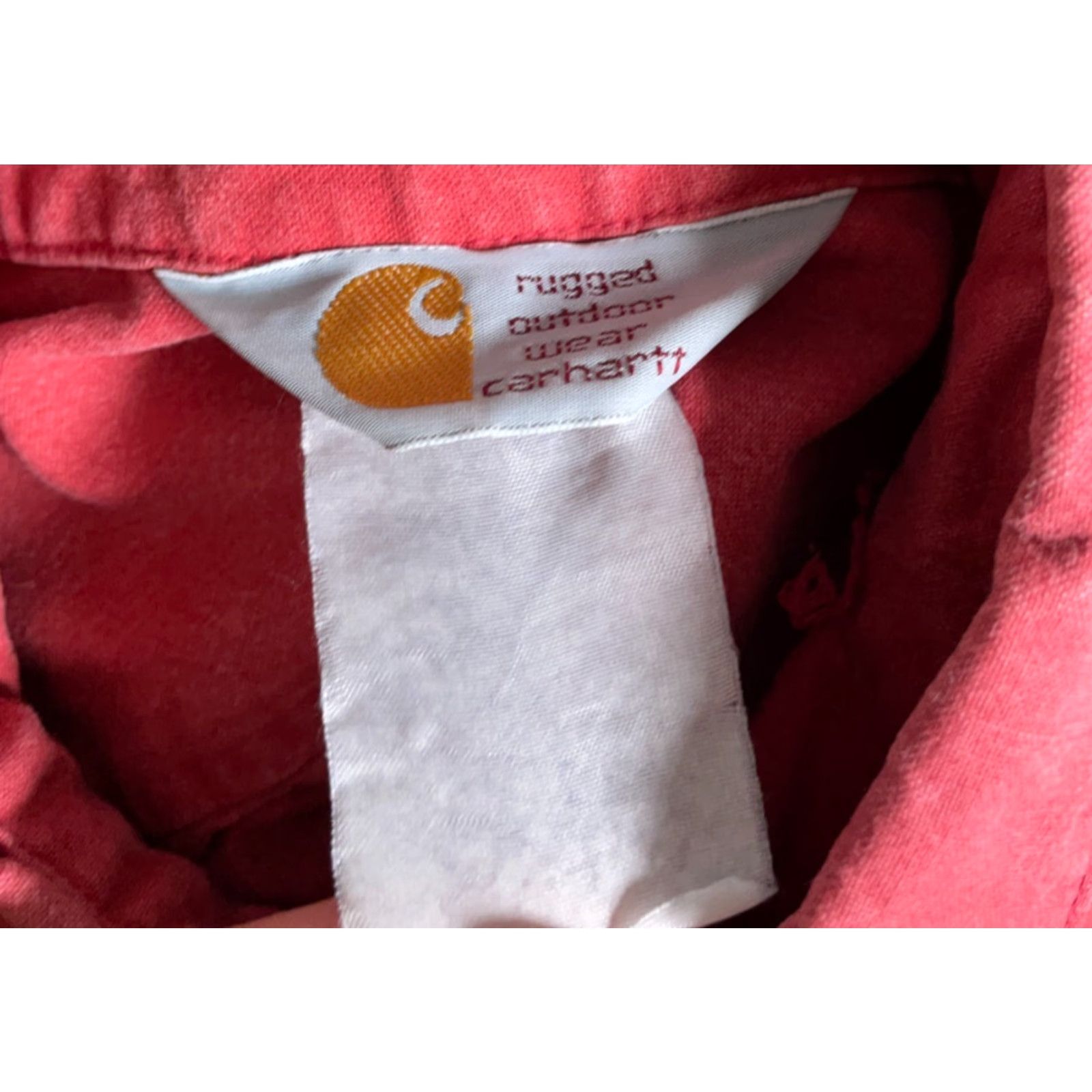 Carhartt VINTAGE Carhartt Work Shirt XL Red Long Sleeve Button-Up Rugged Outdoor Wear Mens Size US XL / EU 56 / 4 - 3 Thumbnail