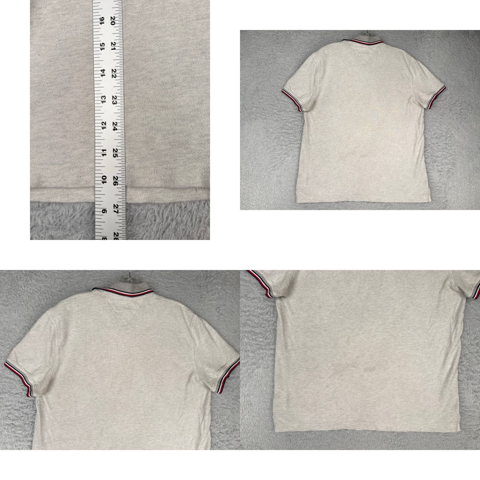 Tommy Hilfiger Tommy Hilfiger Polo Shirt Men L Gray Cotton Short Sleeve Slim Fit Classic Size US L / EU 52-54 / 3 - 9 Thumbnail