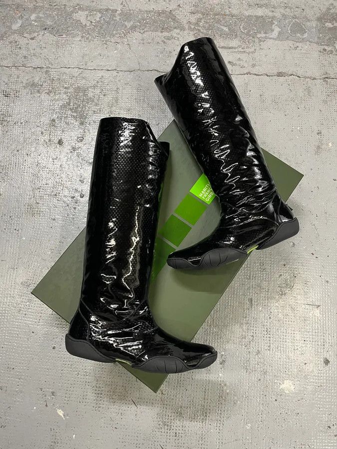 Marithe + Francois Girbaud Marithé + François Girbaud Topic Leather Patent Black Boots Size US 8 / IT 38 - 1 Thumbnail