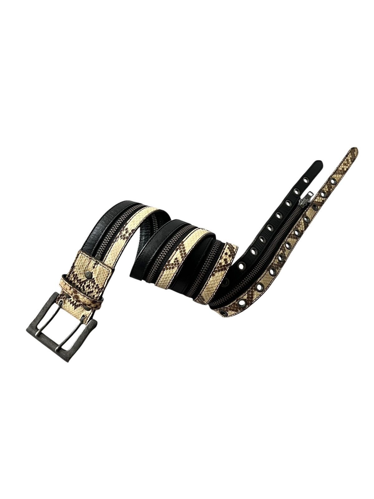 Japanese Brand Segment by Rupert Zipper Leather Belt Size 30 - 2 Thumbnail