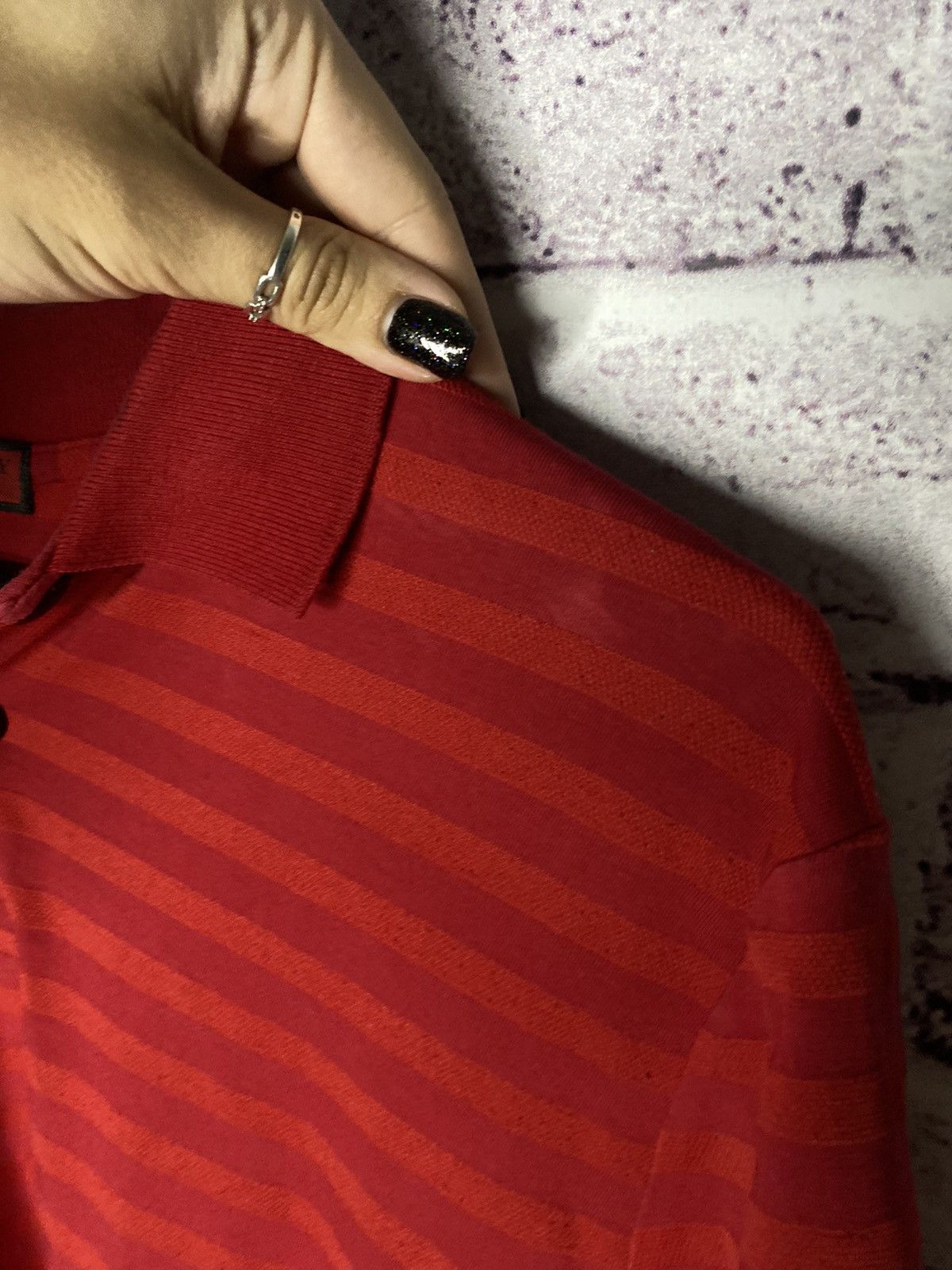 Burberry Men's vintage red luxury polo Burberry sportswear T-shirt Size US M / EU 48-50 / 2 - 9 Thumbnail