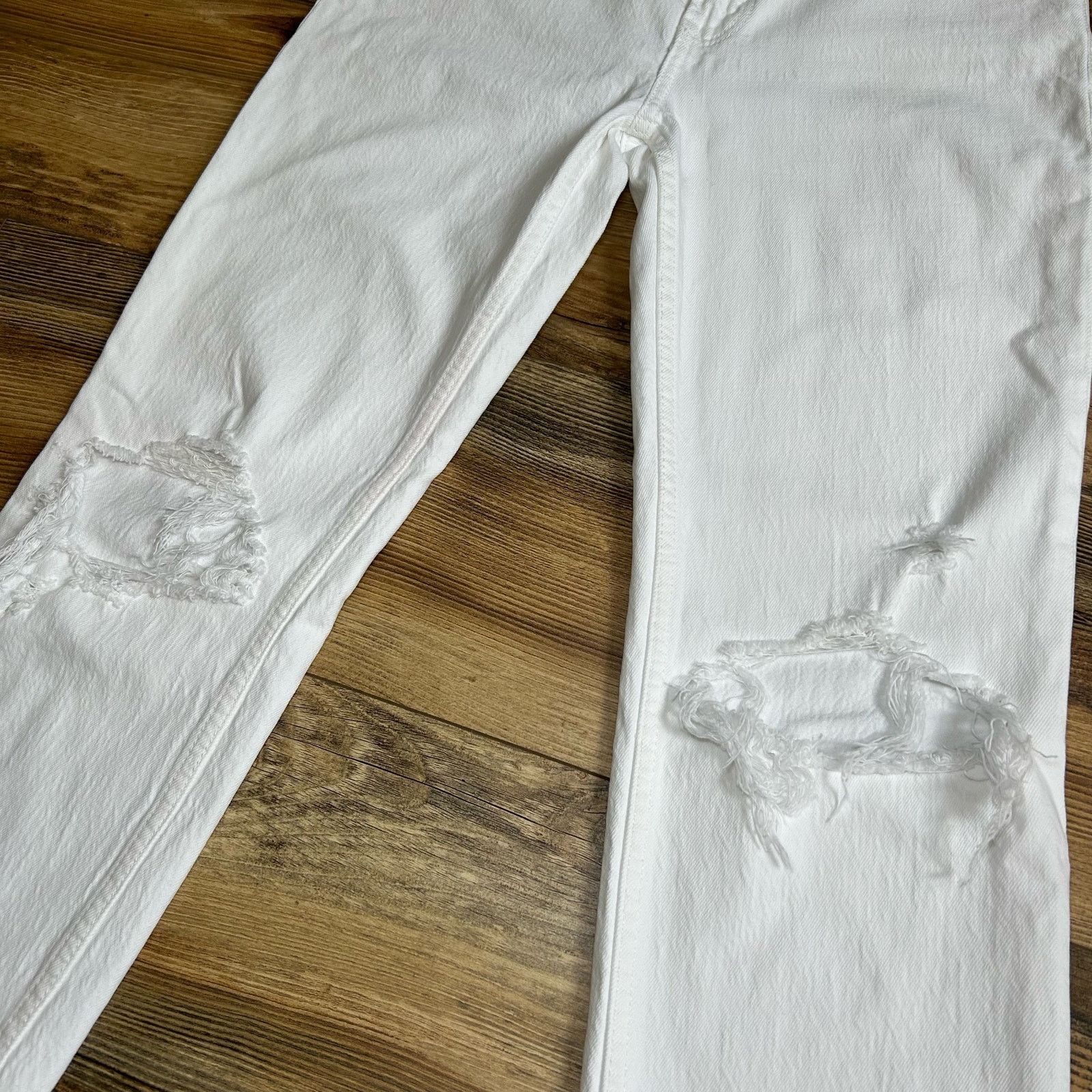 Abercrombie & Fitch Abercrombie & Fitch Jeans The Ankle Straight High Rise White Size 26" / US 2 / IT 38 - 4 Thumbnail