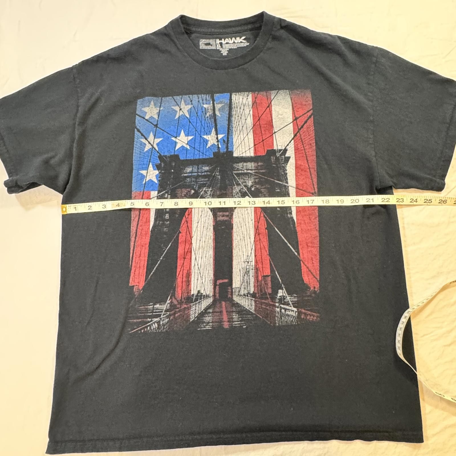 Tony Hawk Tony Hawk Men's Skater T Shirt XL Flag Brooklyn Bridge USA Size US XL / EU 56 / 4 - 10 Thumbnail