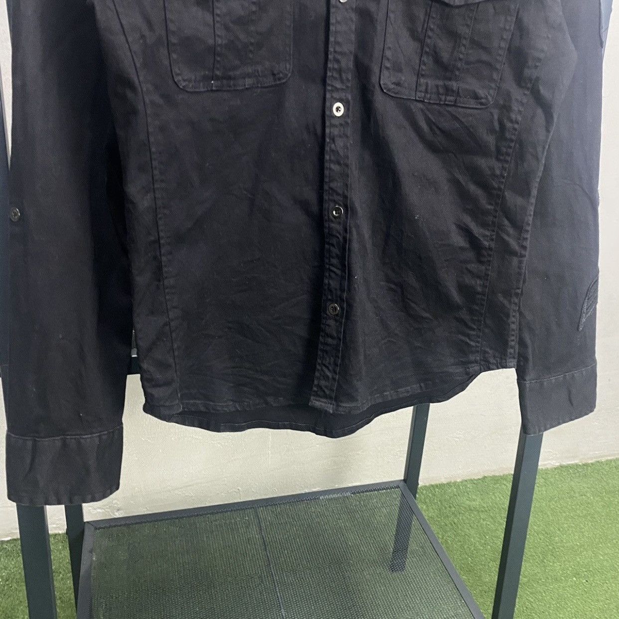 semanticdesign Semantic Design Black Tonal Skull Embroidered Military Shirt Size US M / EU 48-50 / 2 - 13 Thumbnail