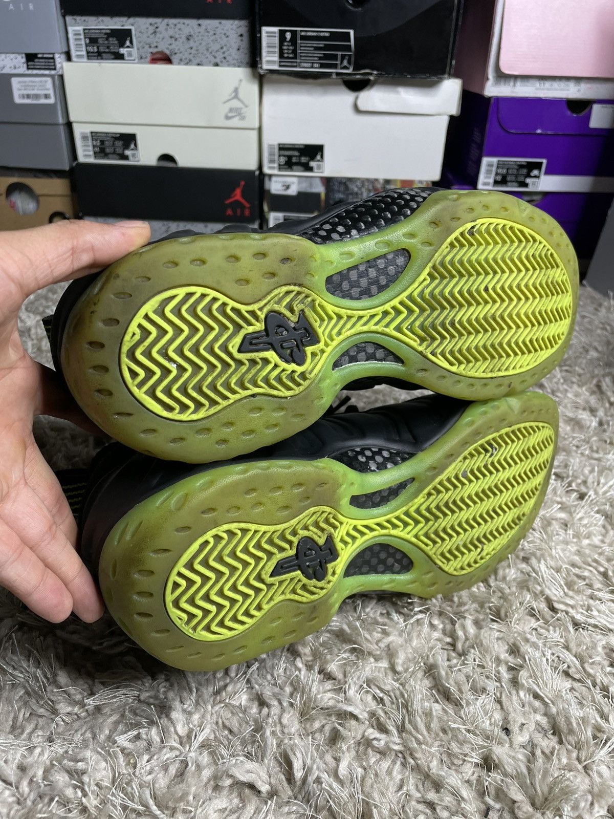 Nike Nike Air Foamposite One Black Volt Size US 11 / EU 44 - 9 Thumbnail