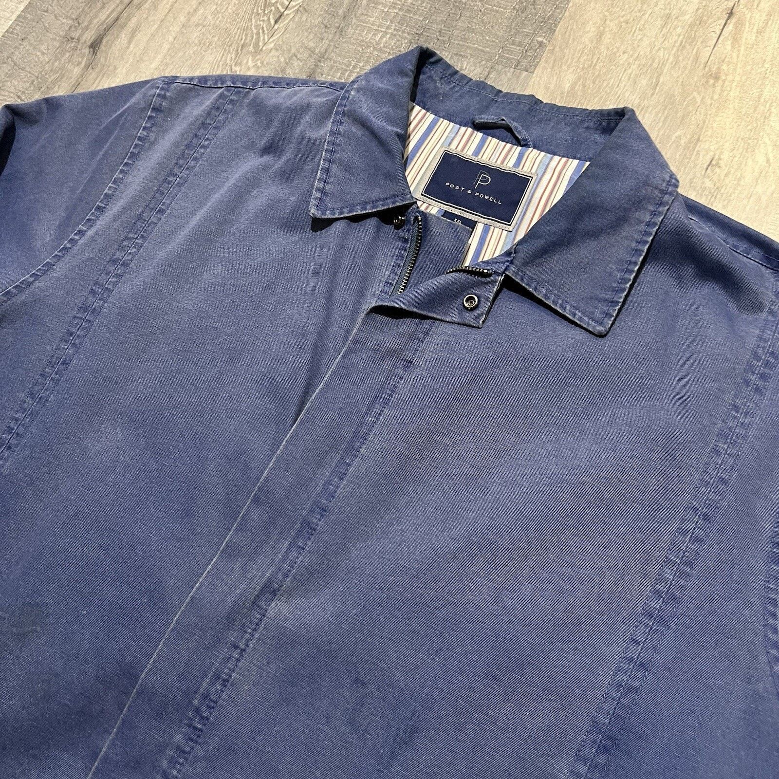 Other POST & POWELL Jacket Men's Cotton Canvas Faded Blue Bomber Size US XXL / EU 58 / 5 - 3 Thumbnail