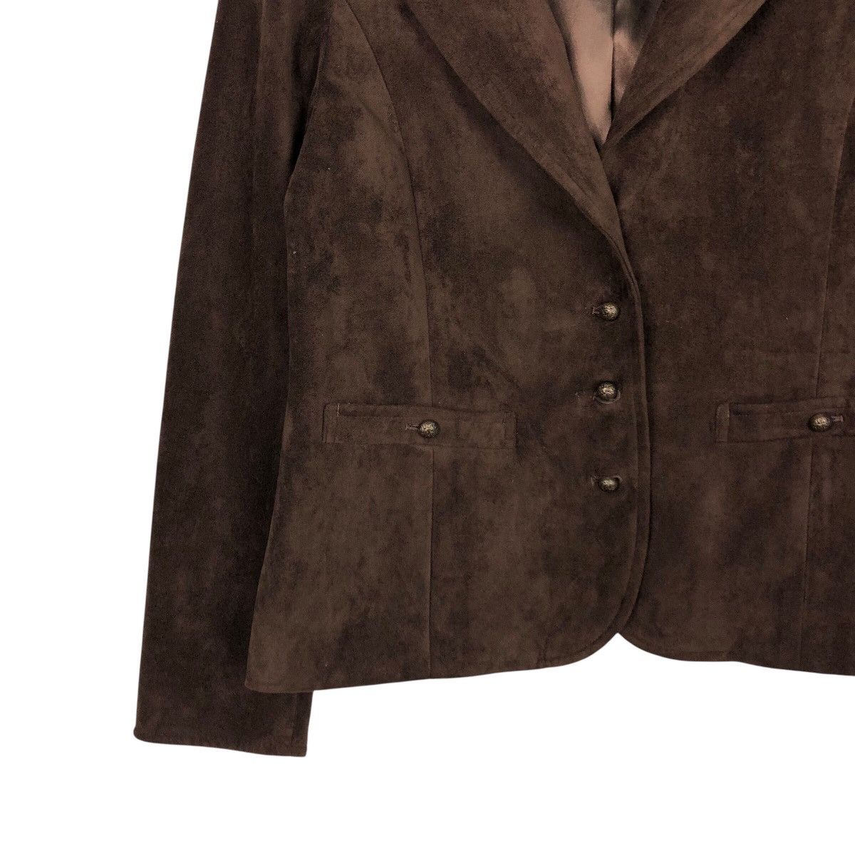 Japanese Brand × Longchamp 📌Cropped Suede Leather Jacket Longchamp Size US M / EU 48-50 / 2 - 5 Thumbnail