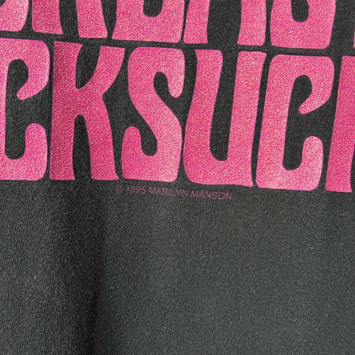 Vintage vintage 1995 Marilyn Manson "Everlasting C**ksucker" t-shirt Size US XL / EU 56 / 4 - 7 Thumbnail