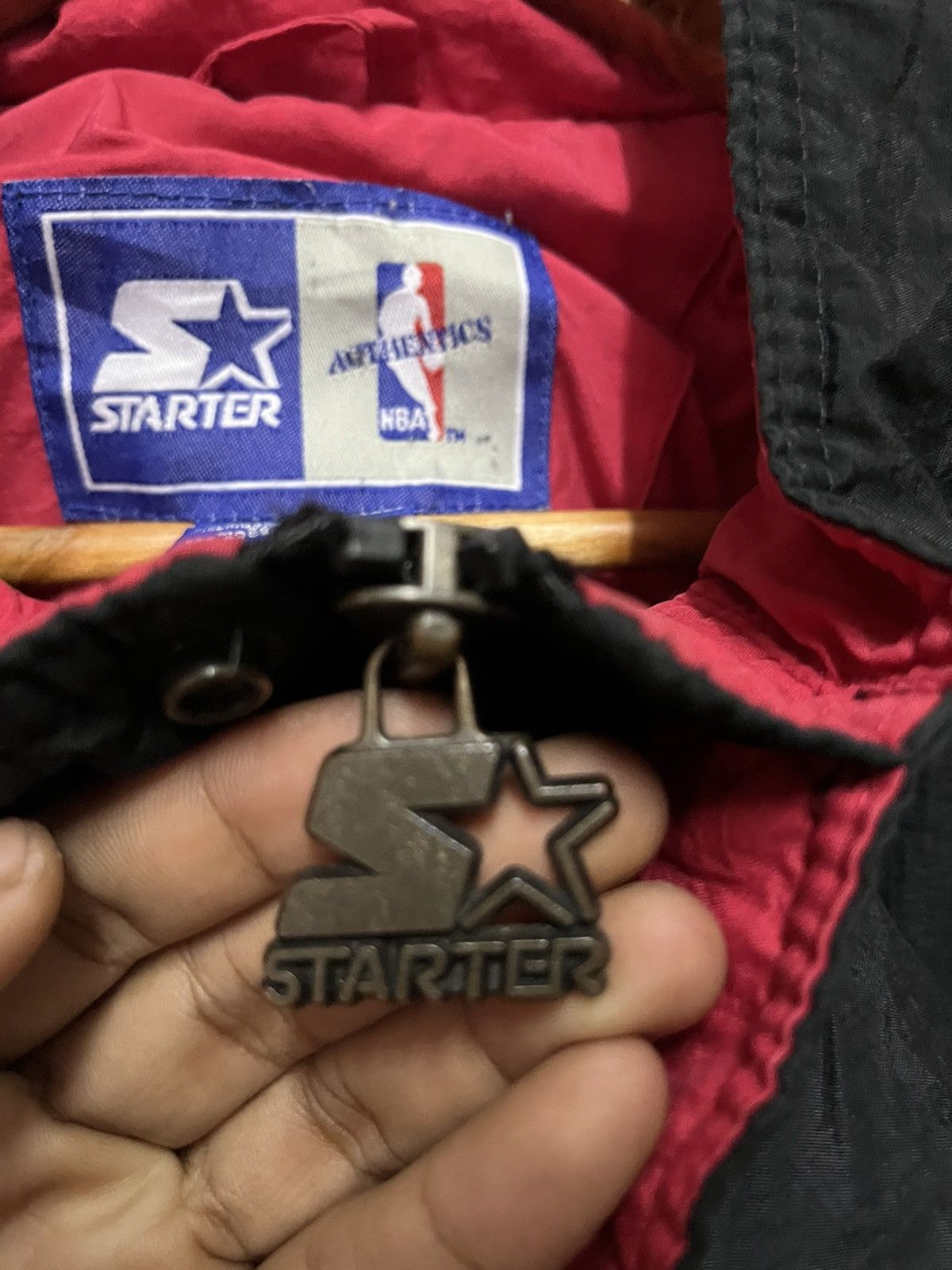 NBA × Starter Vintage 90s Starter Chicago Bulls Raincoat Parkas Jacket NBA Size US L / EU 52-54 / 3 - 8 Thumbnail