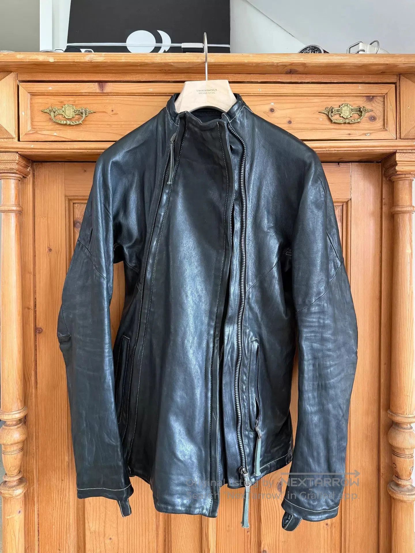 Boris Bidjan Saberi Multi Leather Jacket with Asymmetrical Zipper - Size M. Size US M / EU 48-50 / 2 - 1 Thumbnail