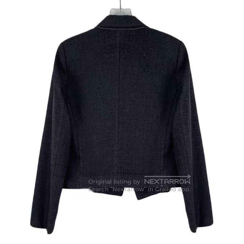 Brunello Cucinelli Brunello Cucinelli Black wool collar long-sleeve suit jack Size XS / US 0-2 / IT 36-38 - 2 Thumbnail