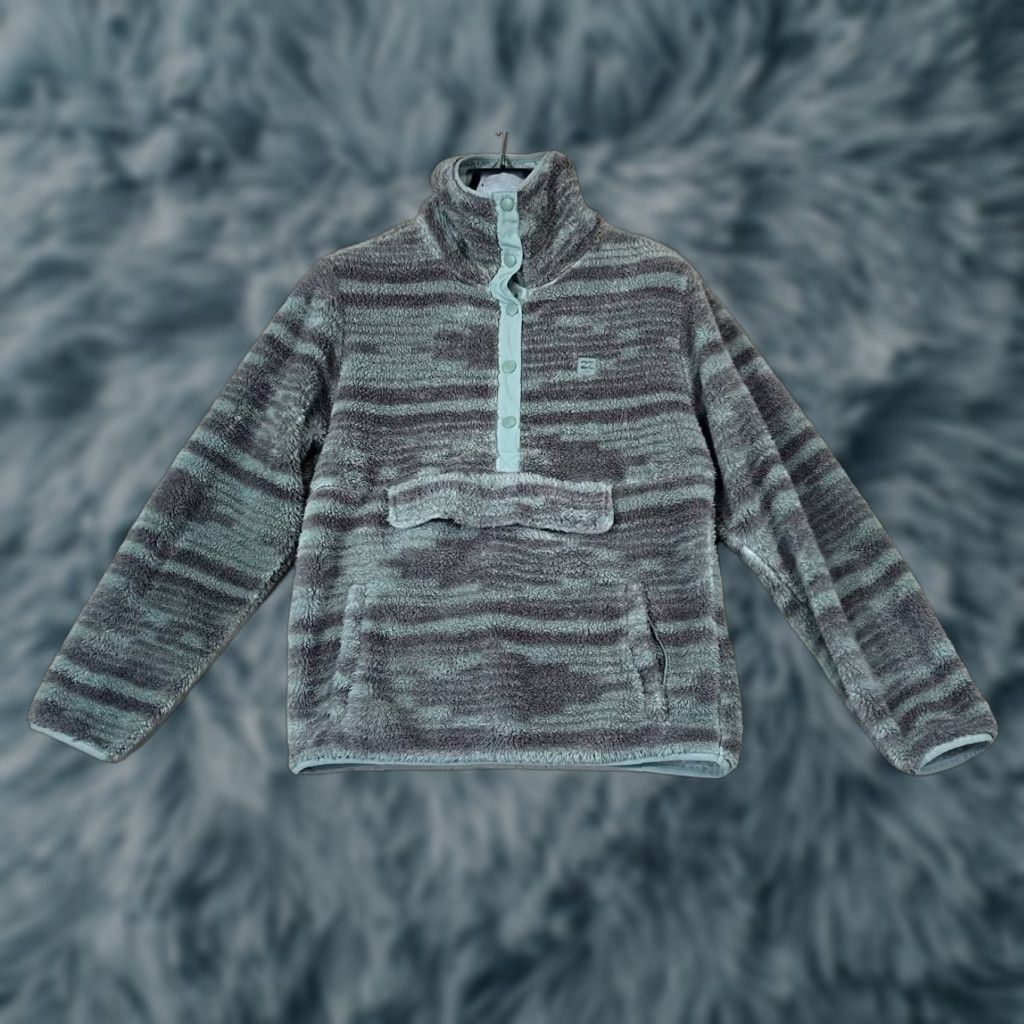 Billabong Billabong Sweatshirt Pullover Women L Mock Neck Multicolor Aztec Nature Outdoor Ski Southwestern 1/4 Snap A/Div Switchback Sherpa Pullover Size L / US 10 / IT 46 - 1 Thumbnail