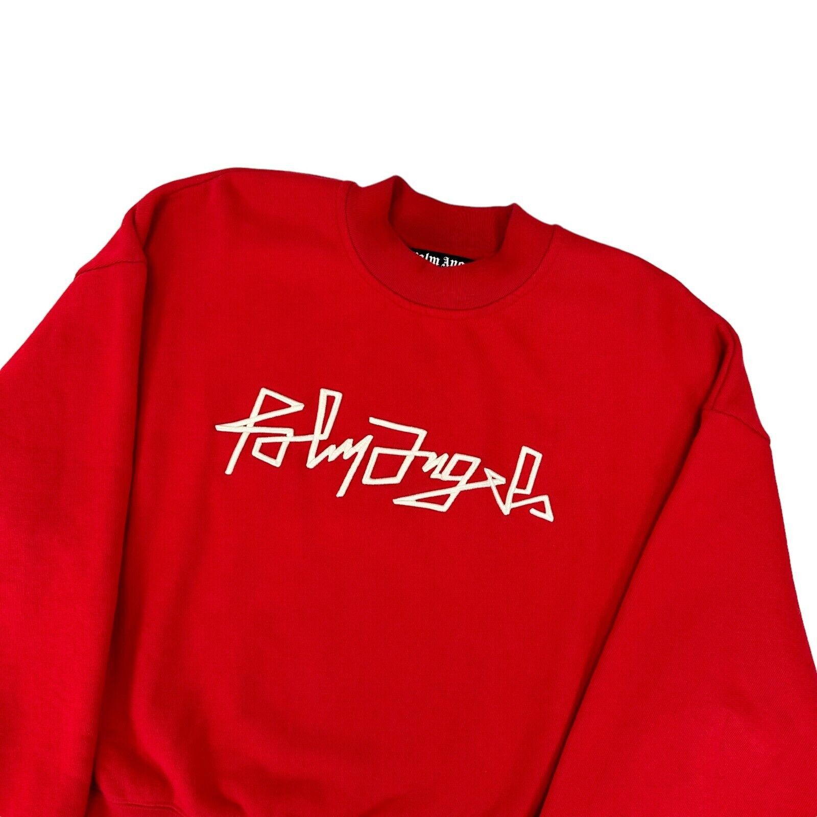 Palm Angels Palm Angels Size S Sweatshirt Red Embroidered Caligraphy Size US S / EU 44-46 / 1 - 7 Thumbnail