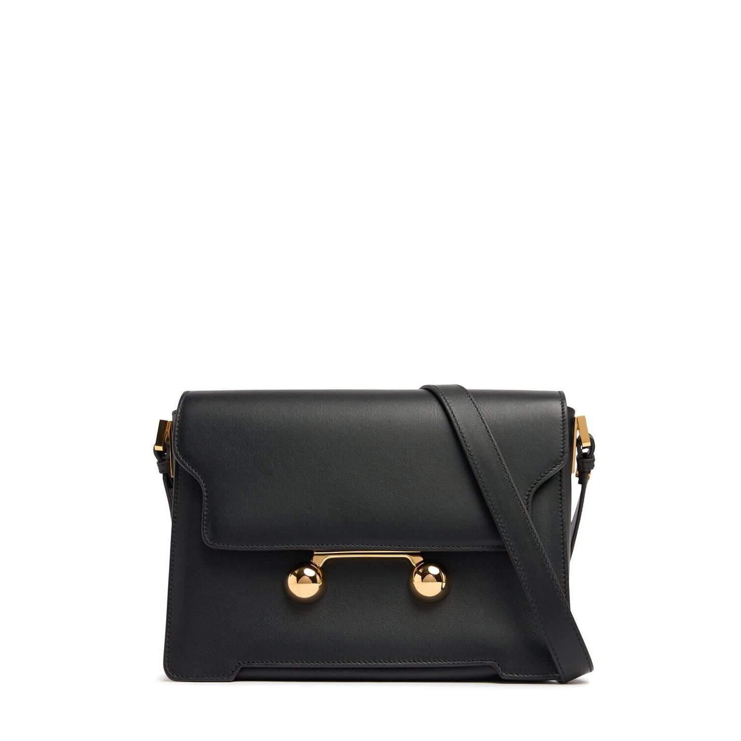 Marni MARNI Trunkaroo Medium Black Leather Shoulder Bag New Size ONE SIZE - 1 Thumbnail