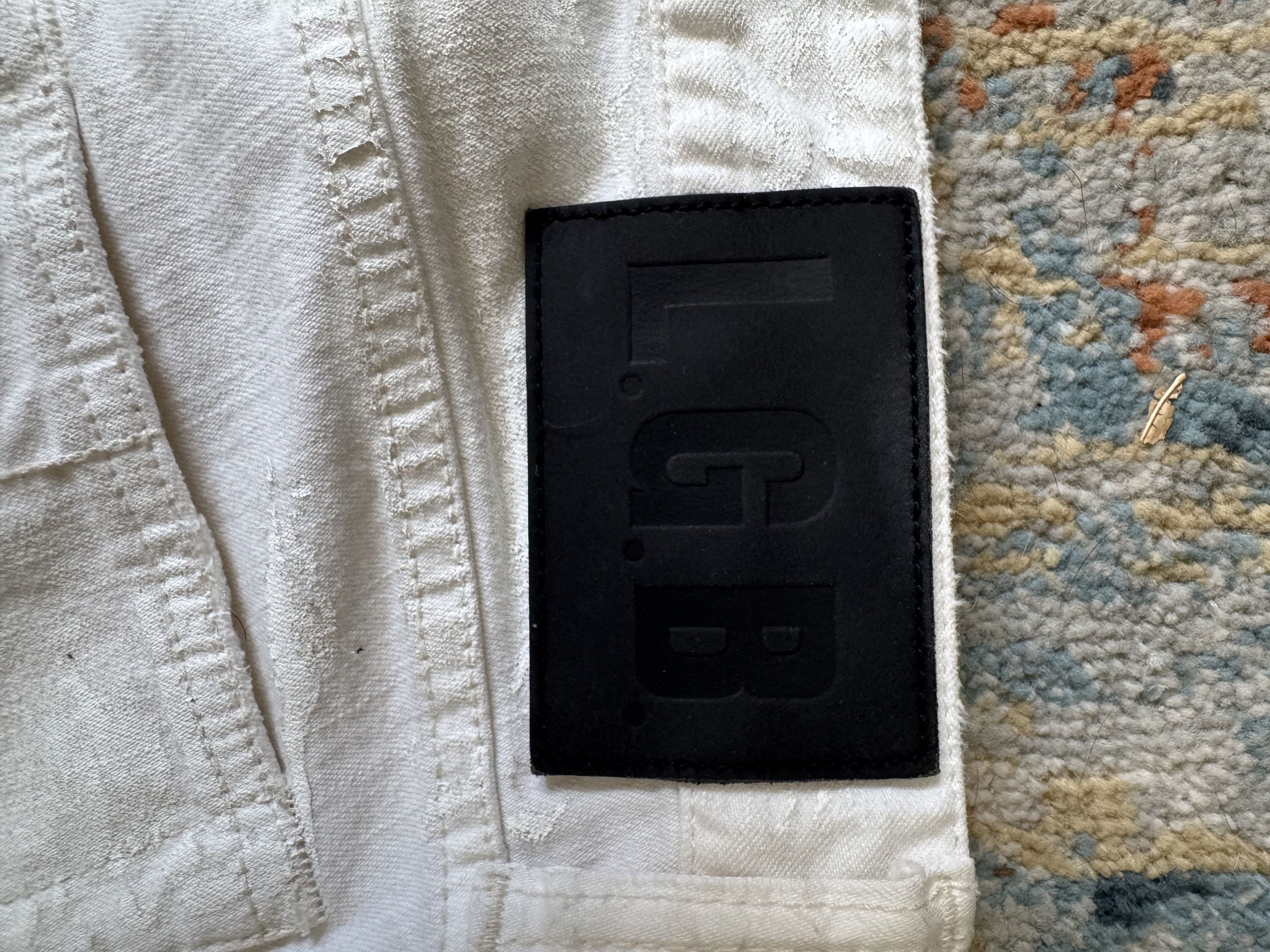 Le Grande Bleu (L.G.B.) L.G.B Archive White Painted Biker Skinny Jeans Sz 25 Japan Size 25" / US 0 / IT 36 - 8 Thumbnail