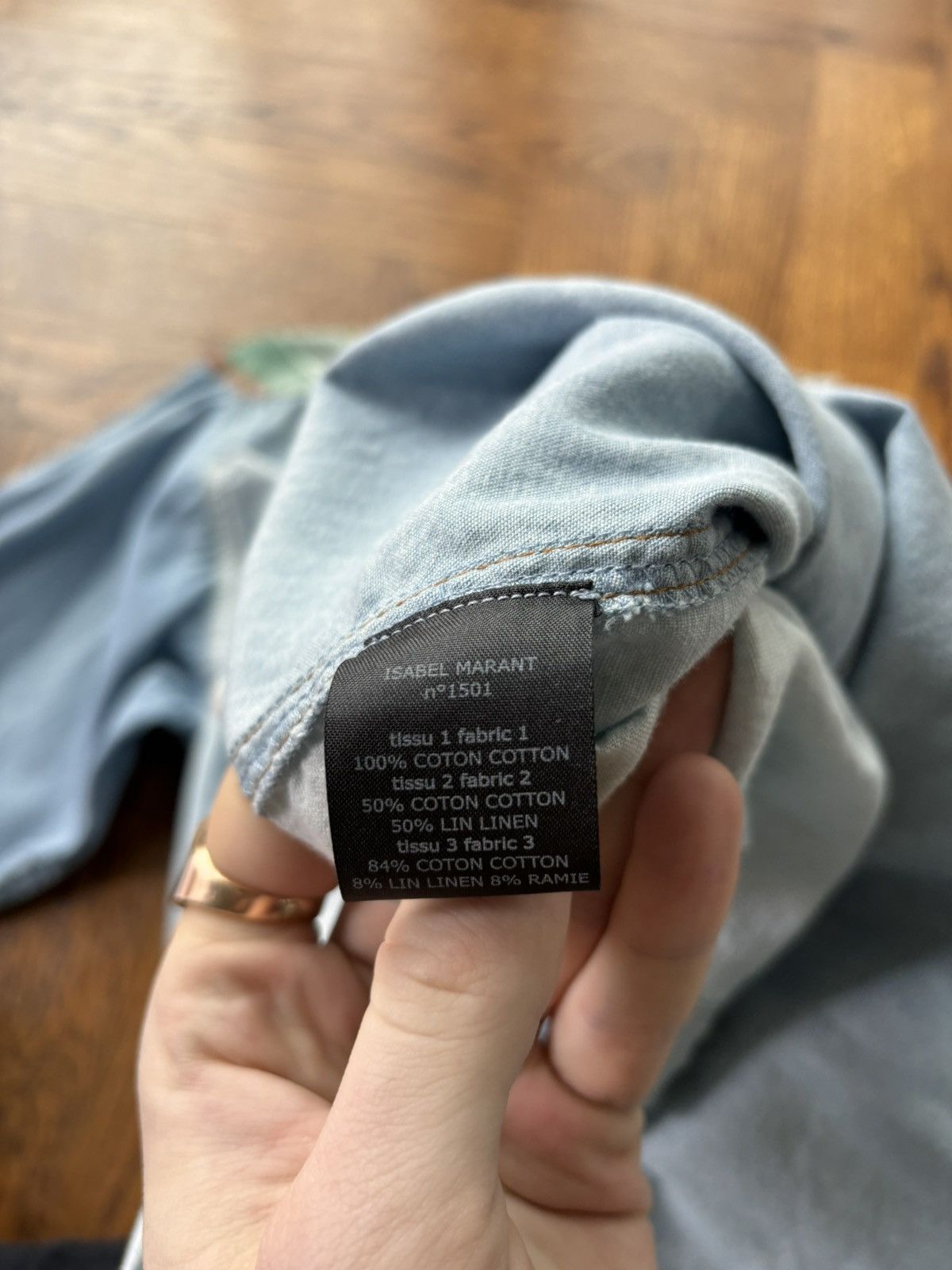 Designer × Isabel Marant Isabel Marant Etoile Chambray Denim Checker Flannel Shirt Size US XS / EU 42 / 0 - 4 Thumbnail