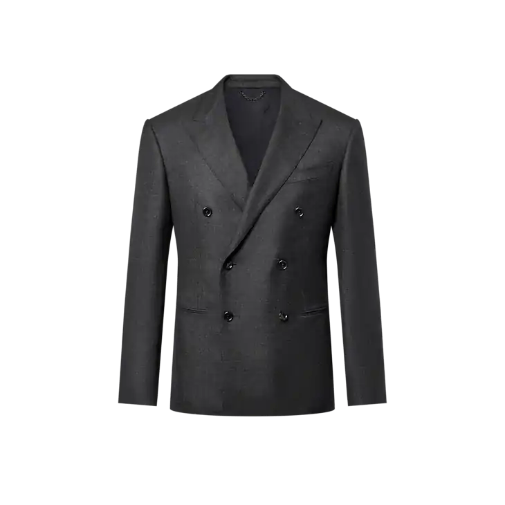 Louis Vuitton Double-Breasted Cashmere and Wool Blend Pont Neuf Jacket Size 50R - 1 Thumbnail