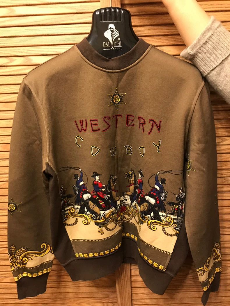 Versace Versace Denim graphic print sweatshirt Size US L / EU 52-54 / 3 - 1 Thumbnail