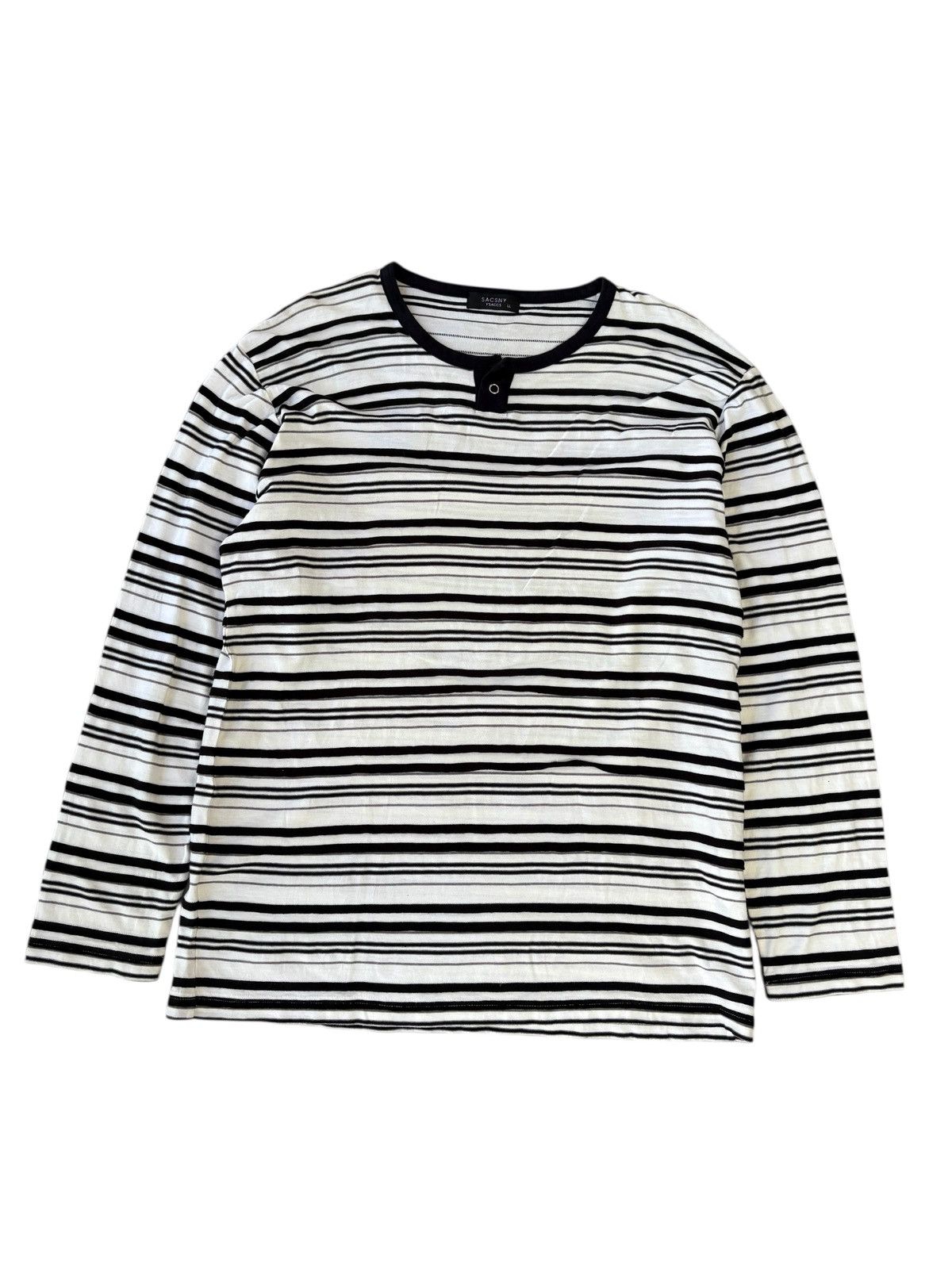 Yohji Yamamoto Yohji x sacsny Stripes tee long sleeve Size US L / EU 52-54 / 3 - 2 Thumbnail