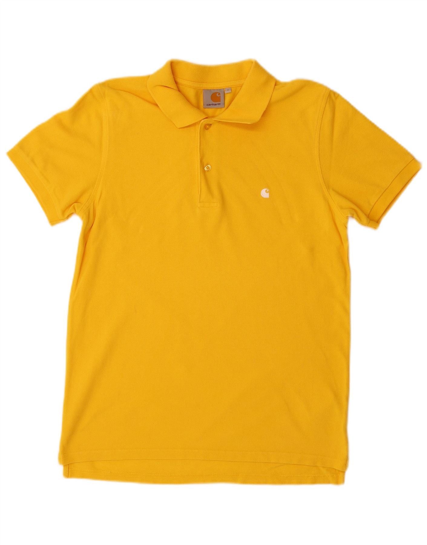 Carhartt Mens Polo Shirt Small Yellow Cotton Size US S / EU 44-46 / 1 - 1 Thumbnail